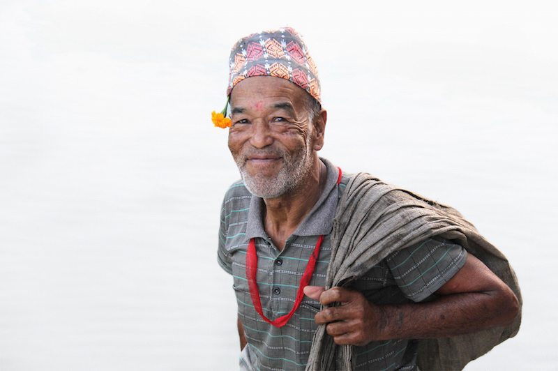 Nepali Farmer Smiling